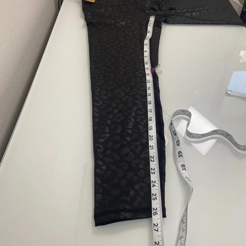 Women's Large Rae Mode Black Leopard Print High Waist Athletic Leggings NWOT - Picture 7 of 9